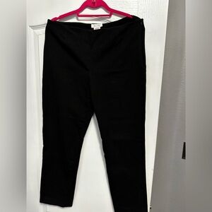 Kate Hill Black Pants Size 12 Side Zip
